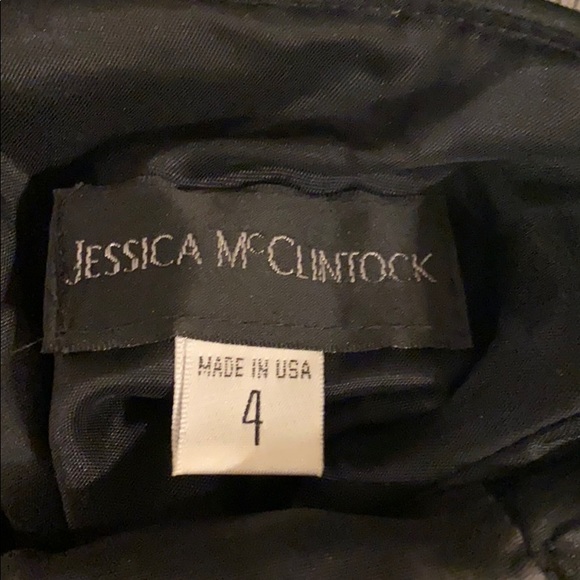 Jessica Mclintock Black Dress with Beading - Picture 4 of 6